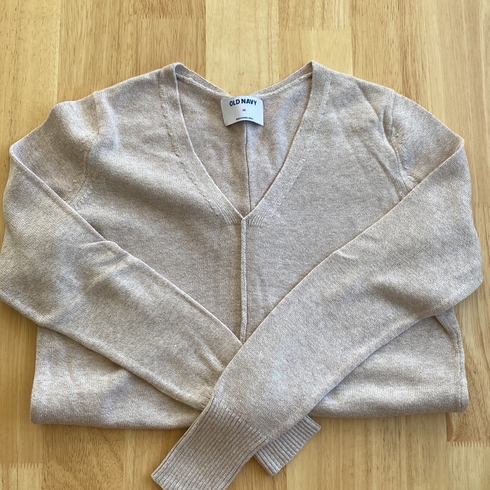 Old Navy womens cream sweater tunic XS